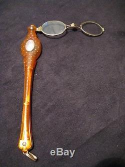 Old Spectacles Lorgnette Vermeil Era Nineteenth Century