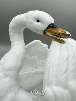 Old Swan. 19th Century Biscuit Porcelain