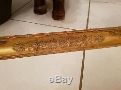 Old Time Frame Empire XIX S, Gilding, Decorated Palm Leaf
