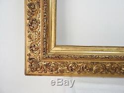 Old Wood Frame And Stucco Gilded Xixth Italian Style, Mounted Keys 1/2