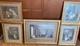 Old Engravings, 19th Century, Enhanced In Polychrome. Set Of 5