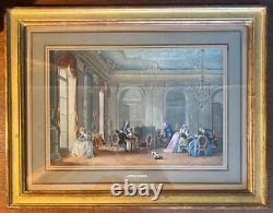 Old engravings, 19th century, enhanced in polychrome. Set of 5