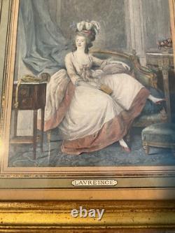 Old engravings, 19th century, enhanced in polychrome. Set of 5