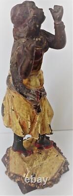 Old lead sculpture from Nuremberg with polychromy, late 19th century