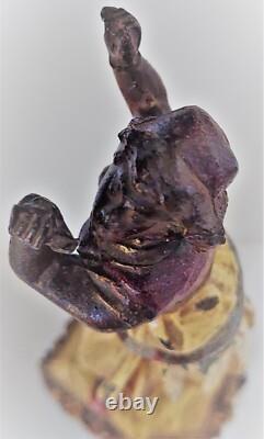 Old lead sculpture from Nuremberg with polychromy, late 19th century
