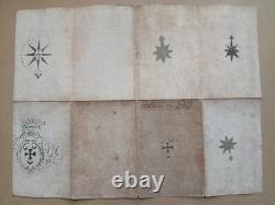 Old map 1766. Surroundings of Paris. Engraved map, period coloring, 18th century Old map 1766. Surroundings of Paris. Engraved map, period coloring, 18th century