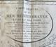 Old Nautical Chart From The Mediterranean, Early 19th Century, 1821