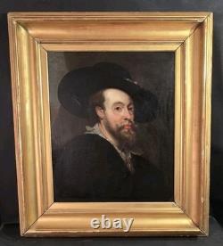 Old oil painting self-portrait of Rubens, 19th century period