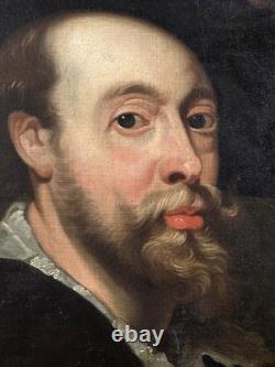 Old oil painting self-portrait of Rubens, 19th century period