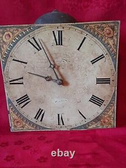 Old painted sheet metal comtoise movement 19th century Roman numeral