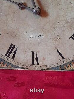 Old painted sheet metal comtoise movement 19th century Roman numeral