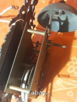 Old pendulum movement of a Comtoise clock with rooster from the 18th century dated 1788