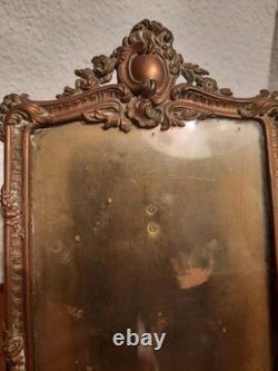 Old red copper picture frame from the 19th century in Louis XVI style (19 cm)