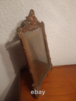Old red copper picture frame from the 19th century in Louis XVI style (19 cm)