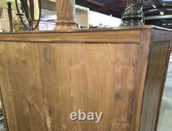 Old tradesman’s chest of drawers in solid oak, 19th century