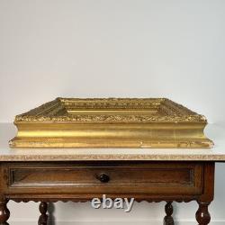 Old wooden frame, 19th century, Barbizon, frame size 40 x 33 cm