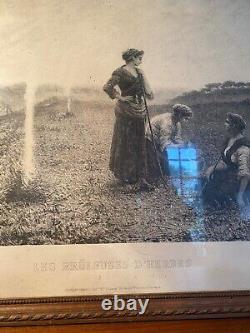 Original signed lithograph, framed and under glass, 19th century period