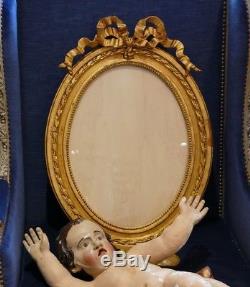 Oval Frame Louis XVI Style Wood And Stucco Gilded, Time XIX