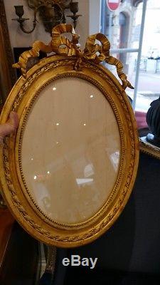 Oval Frame Louis XVI Style Wood And Stucco Gilded, Time XIX