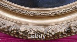 Oval Portrait of a Woman Second Empire Period Oil on Canvas from the 19th Century