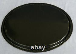 Oval Tray In Peinte Tray Pastoral Scene Epoque Napoleon III XIX