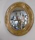 Oval Wooden Mirror Dore Napoleon Iii Decor De Roses Sculptees Epoque Xixeme