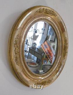Oval Wooden Mirror Dore Napoleon III Decor De Roses Sculptees Epoque Xixeme