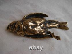 P COMOLERA, BRONZE, PAPERWEIGHT, BIRD, SIGN, SWISS FOUNDRY Frès, 19th CENTURY