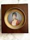 Painting Portrait Young Woman Medallion 19th Century French School