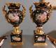 Pair Of Medicis Vases Louis Philippe In Old Paris Porcelain 19th Century