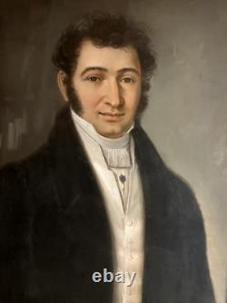 PASTEL PORTRAIT TABLEAU EARLY 19TH CENTURY SIGNED MOUTON 1829 DRAWING