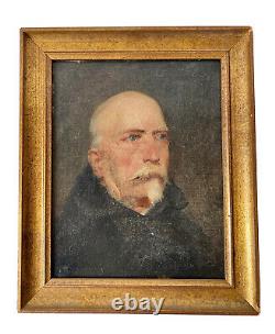Painting Oil On Toile Portrait Of Man Period 19th Antique French Painting