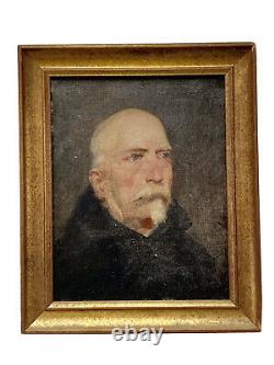 Painting Oil On Toile Portrait Of Man Period 19th Antique French Painting