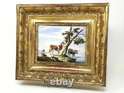 Painting On Porcelain Epoque Empire Antique Frame Porcelain Frame XIX Eme N1