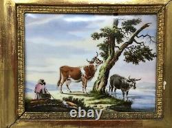 Painting On Porcelain Epoque Empire Antique Frame Porcelain Frame XIX Eme N1