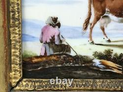 Painting On Porcelain Epoque Empire Antique Frame Porcelain Frame XIX Eme N1