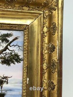 Painting On Porcelain Epoque Empire Antique Frame Porcelain Frame XIX Eme N1