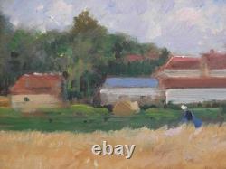 Painting, oil on wooden panel, signed, late 19th century or early 20th century