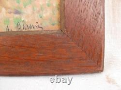Painting, oil on wooden panel, signed, late 19th century or early 20th century