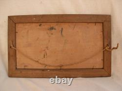 Painting, oil on wooden panel, signed, late 19th century or early 20th century