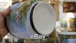 Pair Cache Pots Porcelain Hand-painted, XIX Time