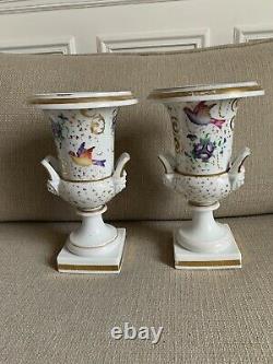 Pair De Grands Vases Époque Charles X XIX Eme Vieux Paris