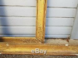 Pair Of Antique Frame Empire Period Gilded Wood, XIX Th