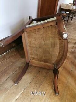 Pair Of Armchairs In Crosse In Mahogany. Xixth Century. Epocalypse Restoration