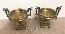 Pair Of Bronze Cassolette Cups In The Taste Of Barbedienne Era Xixth