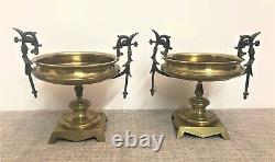 Pair Of Bronze Cassolette Cups In The Taste Of Barbedienne Era Xixth
