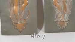 Pair Of Bronze Plates Enbuti To Divinities, Epoch Xixth