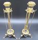 Pair Of Bronze Torches Signed F. Barbedienne Era Xixth