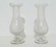 Pair Of Bulb Vases From Jacinthe In Glass Breathed Era Xix Th