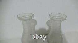 Pair Of Bulb Vases From Jacinthe In Glass Breathed Era XIX Th